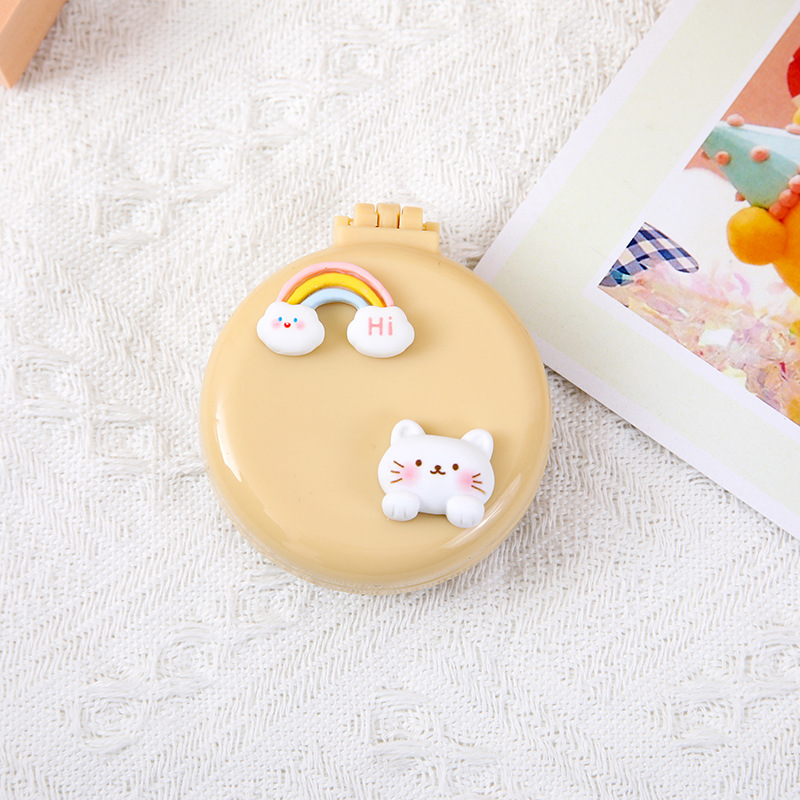 Lược tròn mini kèm gương hình mèo