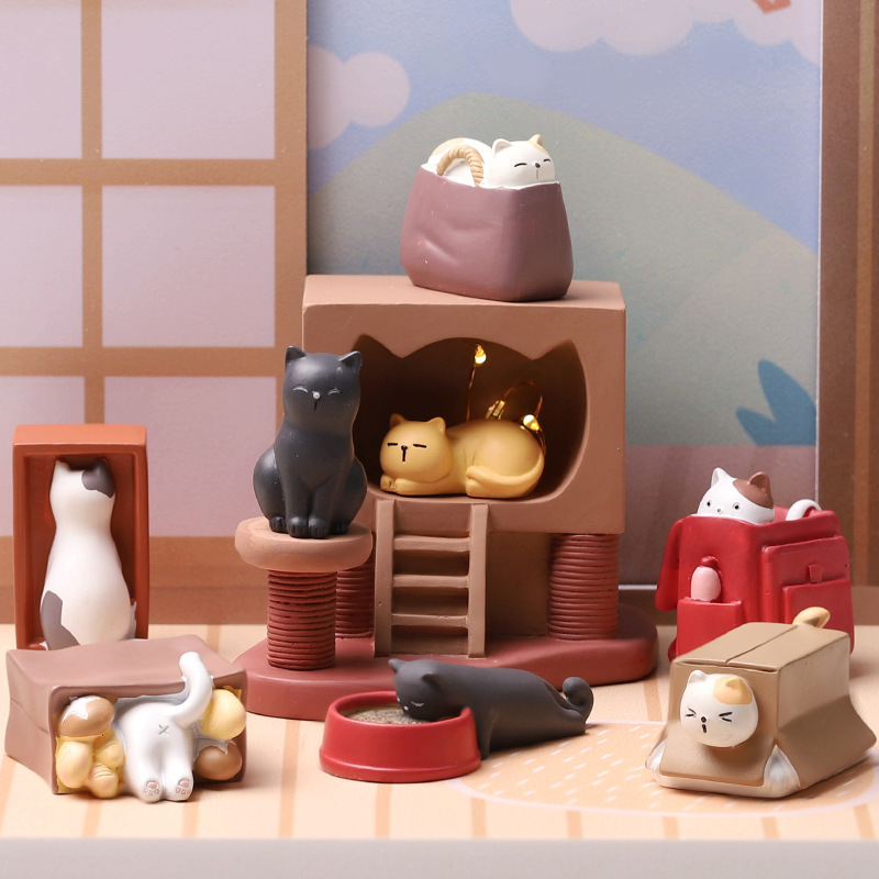 Bộ blind box mèo sinh hoạt hàng ngày (6h)
