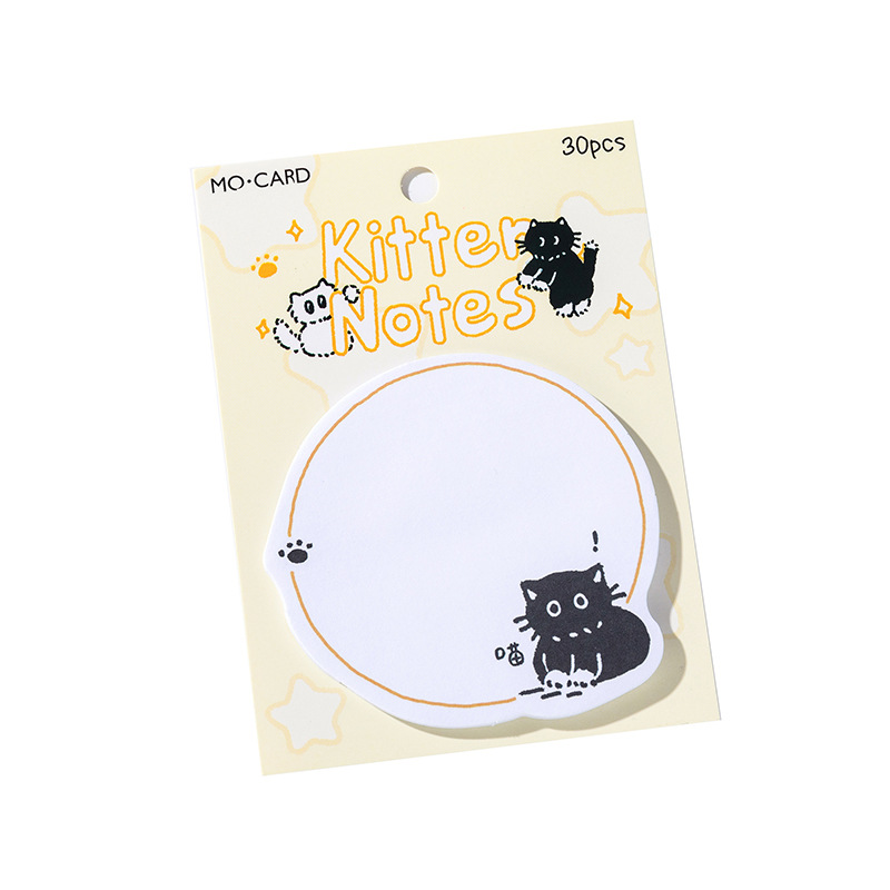 Giấy note hình mèo đen nền nhiều màu