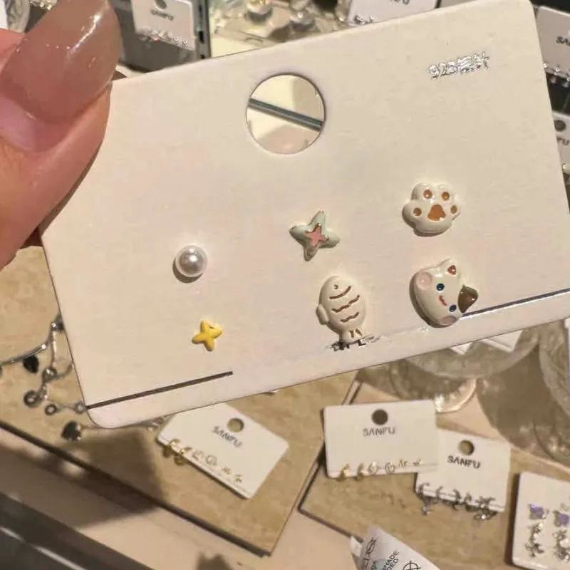 Set khuyên tai 6 món mèo và cá