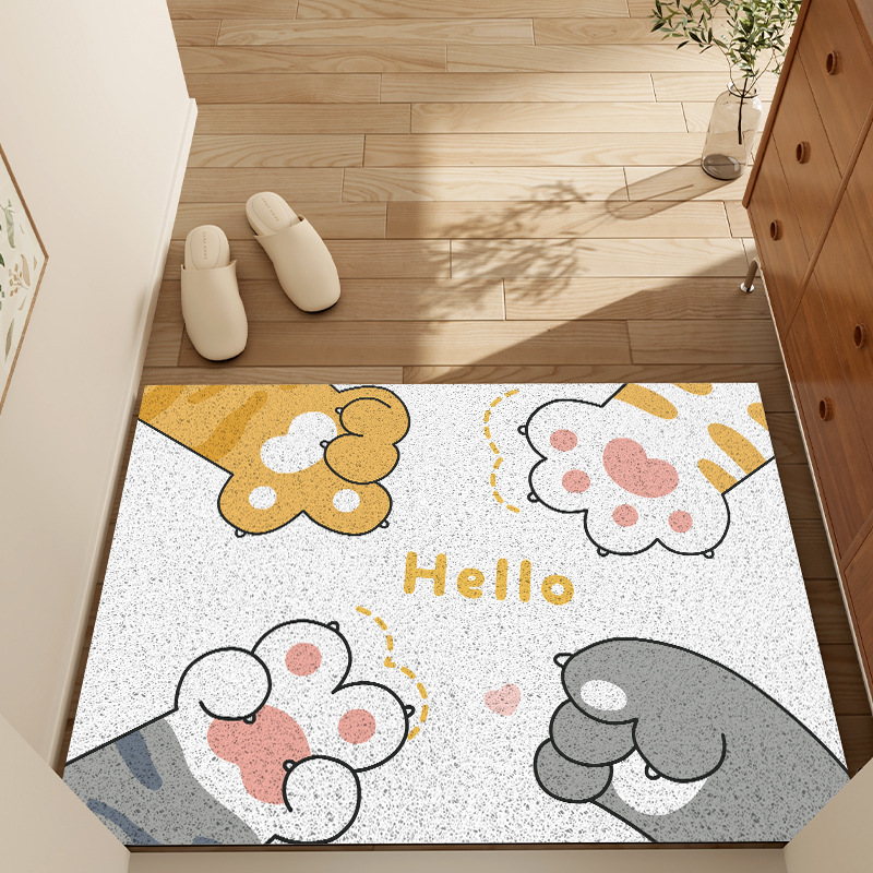 Thảm dạng lưới chống trượt hình mèo 40x60