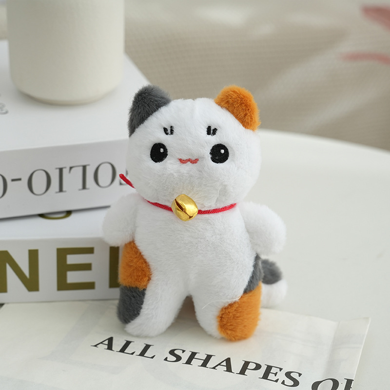 Móc khóa mèo tam thể đeo chuông