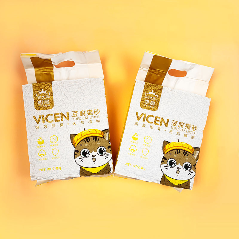 Vicen Cát vệ sinh mèo Geisha Cat Xài khử mùi tốt không bụi vón nhanh túi 6L/2.4kg