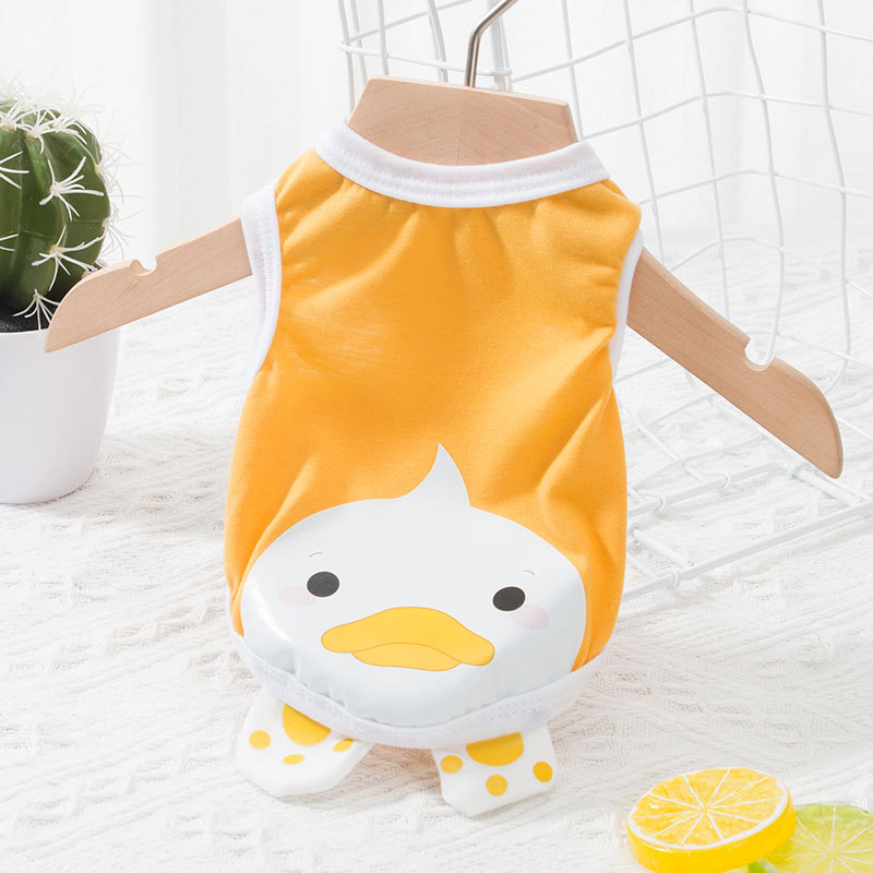 Quần áo chó mèo thú cưng hình vịt cây kem gấu dễ thương vải thoáng khí