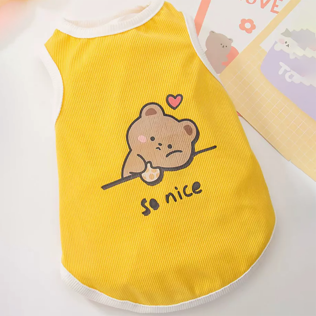 Quần áo chó mèo thú cưng hình vịt cây kem gấu dễ thương vải thoáng khí