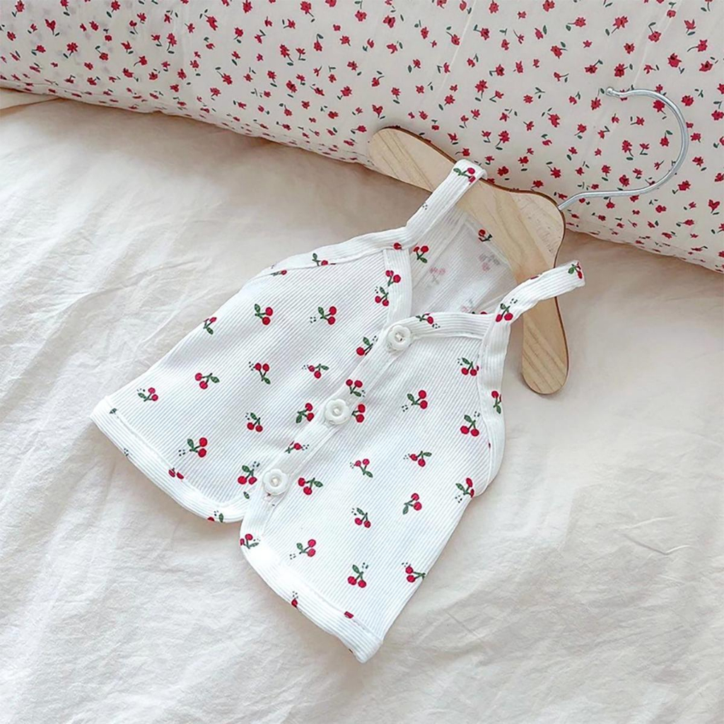 Áo cho mèo dễ thương hình cherry thoáng khí chất liệu đẹp