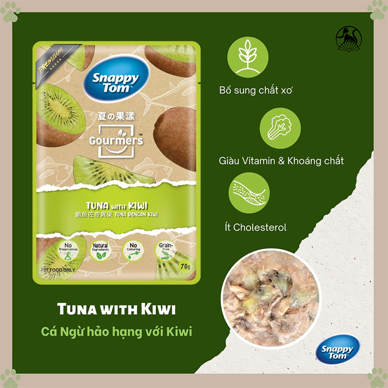 Pate mèo Snappy Tom trái cây 70g đủ vị hàng nhập khẩu chính hãng