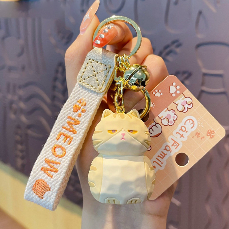 Móc Khóa Mèo Không Chân 3D Nhựa Resin Dễ Thương Chất Liệu Dùng Trang Trí Phụ Kiện Balo Túi Xách