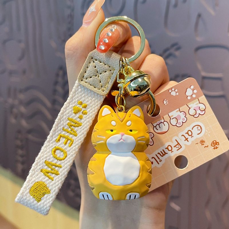 Móc Khóa Mèo Không Chân 3D Nhựa Resin Dễ Thương Chất Liệu Dùng Trang Trí Phụ Kiện Balo Túi Xách