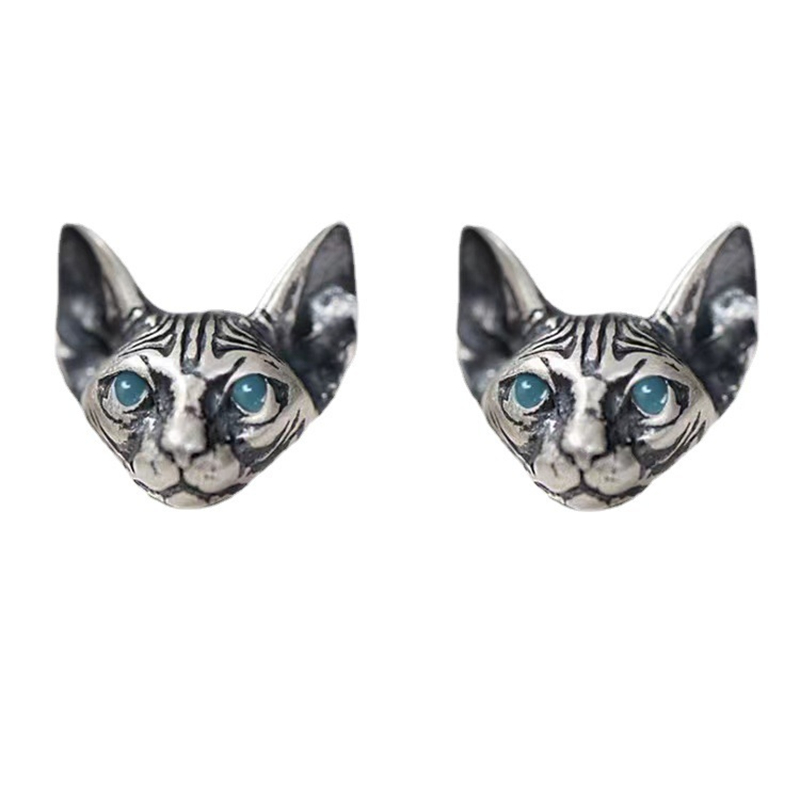Bông Tai Độc Lạ Hình Mèo Ai Cập Sphynx  Bằng Đồng - Phong Cách Thời Trang Cá Tính