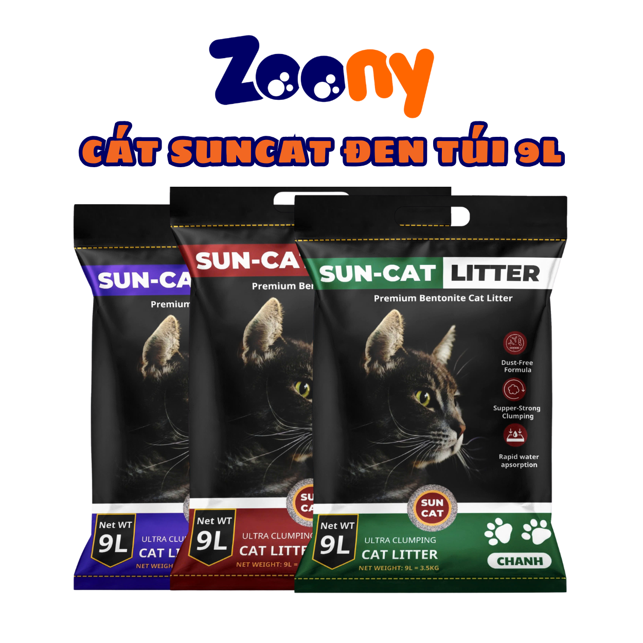 CÁT ĐẤT SÉT SUNCAT 9L / 3.5KG
