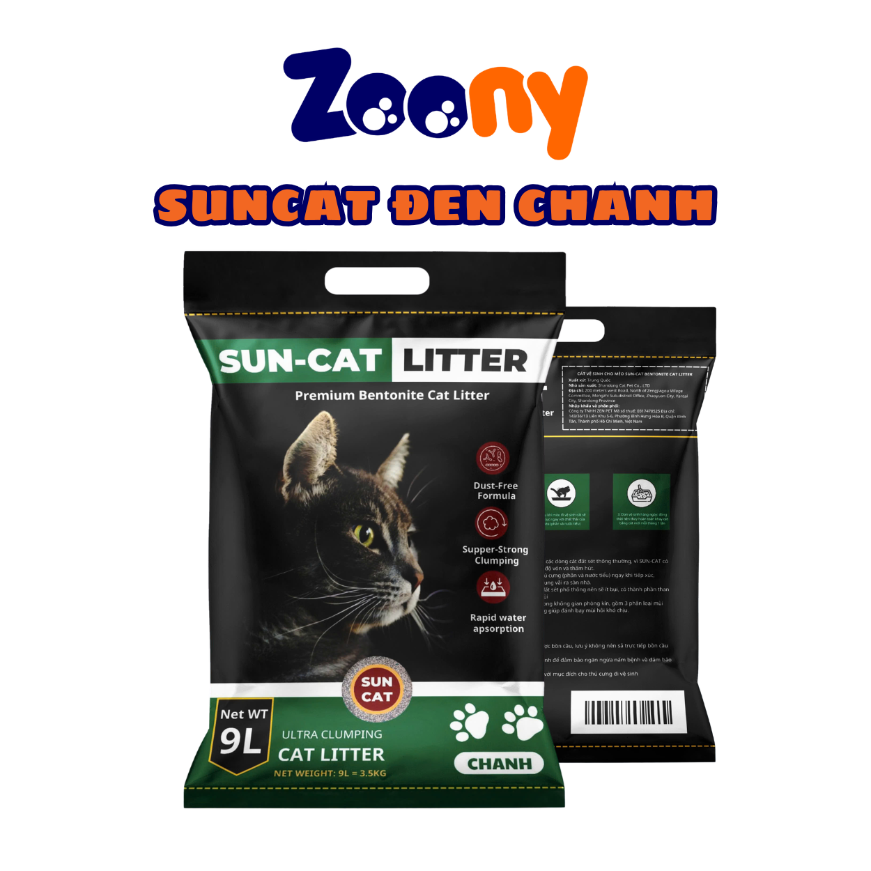 CÁT ĐẤT SÉT SUNCAT 9L / 3.5KG