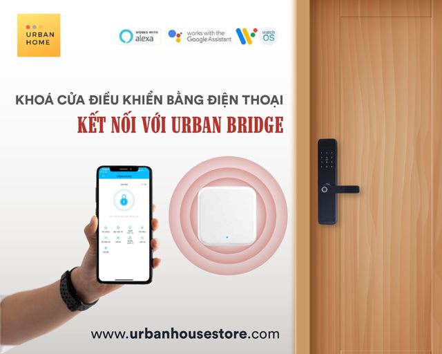 KHOÁ CỬA ĐIỀU KHIỂN BẰNG ĐIỆN THOẠI KẾT NỐI VỚI URBAN BRIDGE