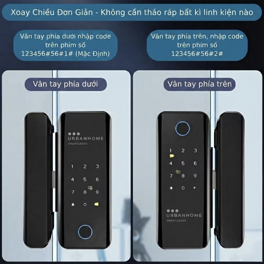 Khóa Urbanhome CK2 ( Khóa cửa kính)