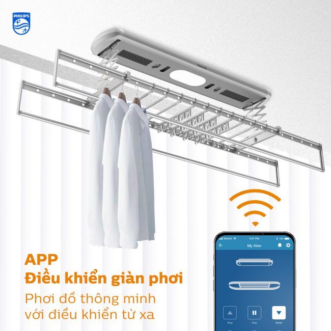 Giàn phơi quần áo thông minh Philips SDR703-YAW