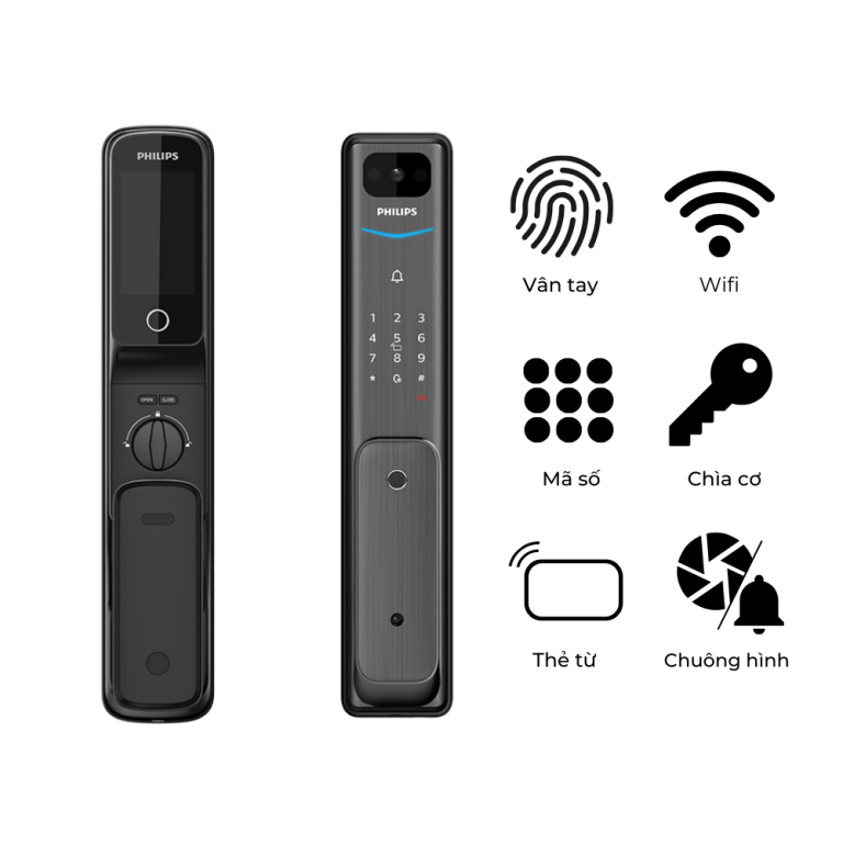 Khóa vân tay camera Philips Alpha-VP-5HWS