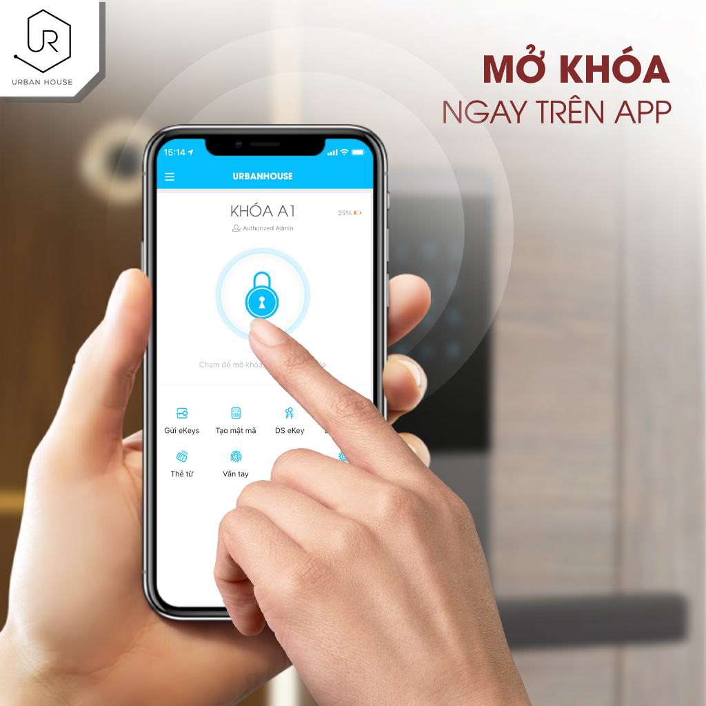 Khóa Urbanhome A1 6 in 1 (Chuyên dụng bền bì cho khách sạn, nhà trọ)