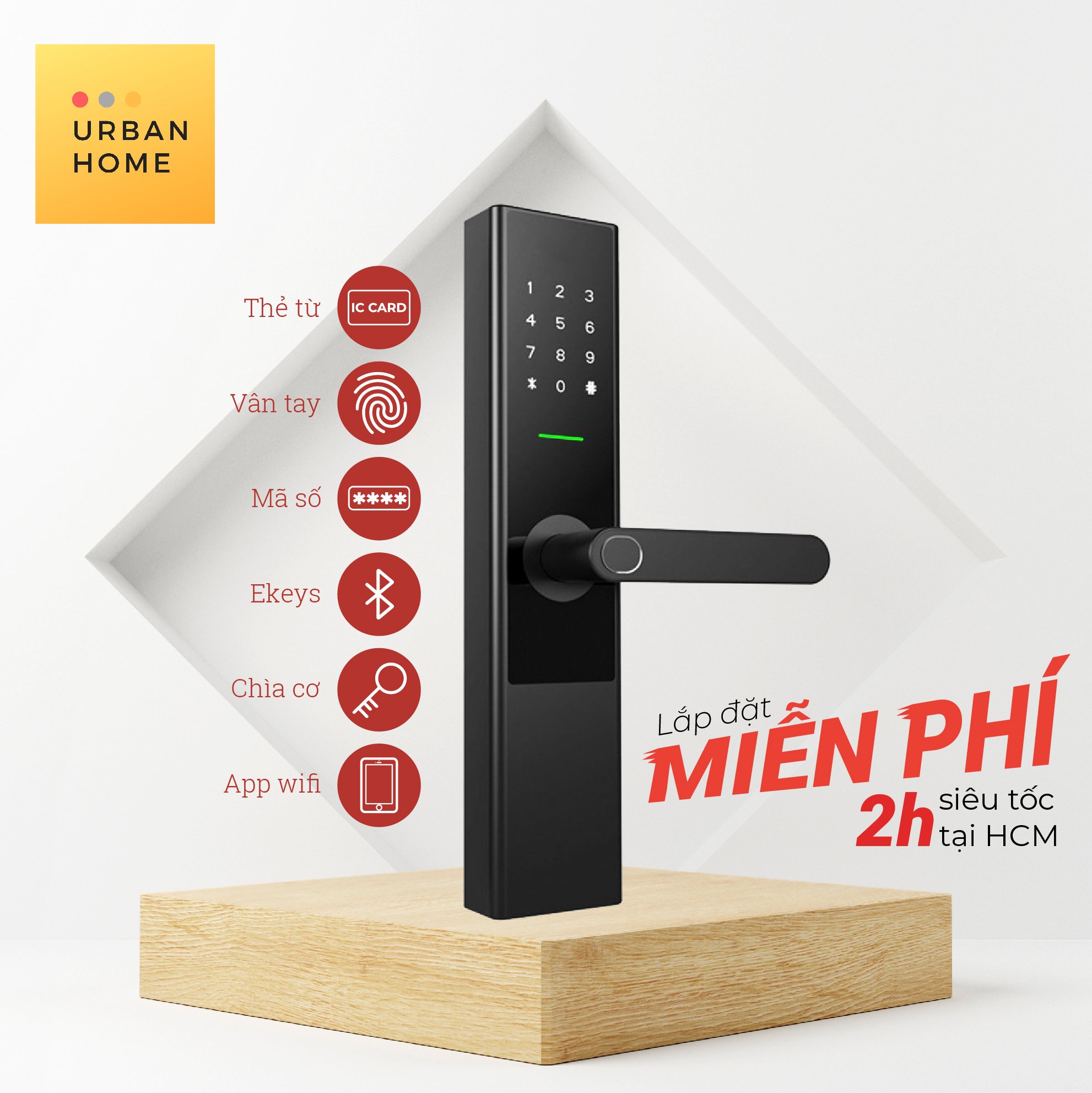 Khóa Urbanhome A3F 7in1