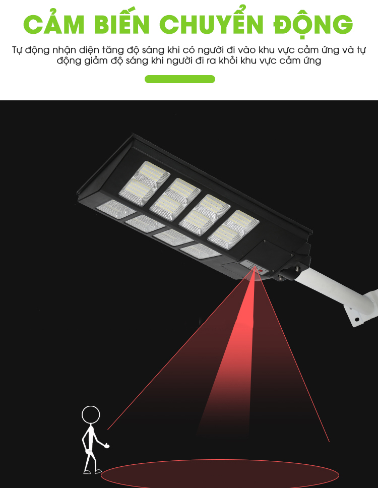 Đèn năng lượng mặt trời liền thể 400W ( Made in VietNam)