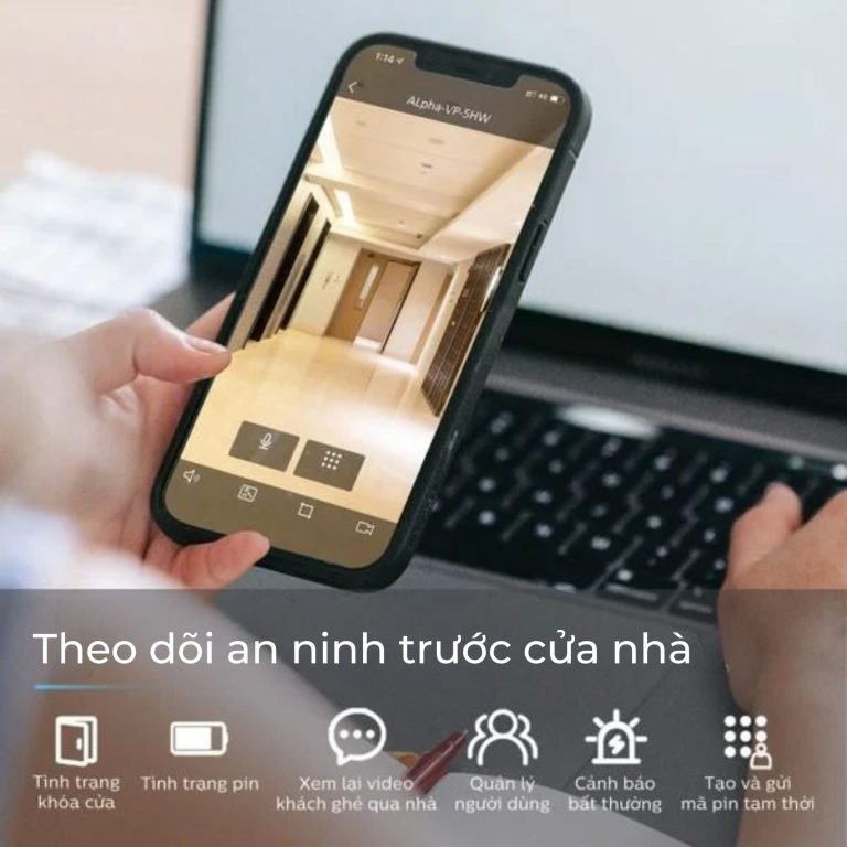 Khóa vân tay Philips DDL303 – Tích hợp chuông hình, Wifi  5.00 trên 5 dựa trên 1đánh giá