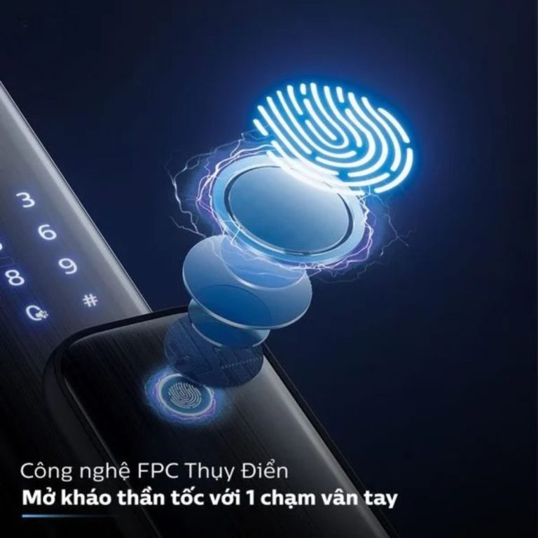 Khóa vân tay Philips DDL303 – Tích hợp chuông hình, Wifi  5.00 trên 5 dựa trên 1đánh giá