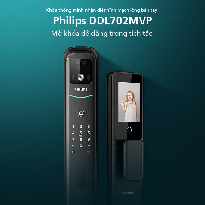 Khóa vân tay thông minh PHILIPS DDL702-MVP-17HWS