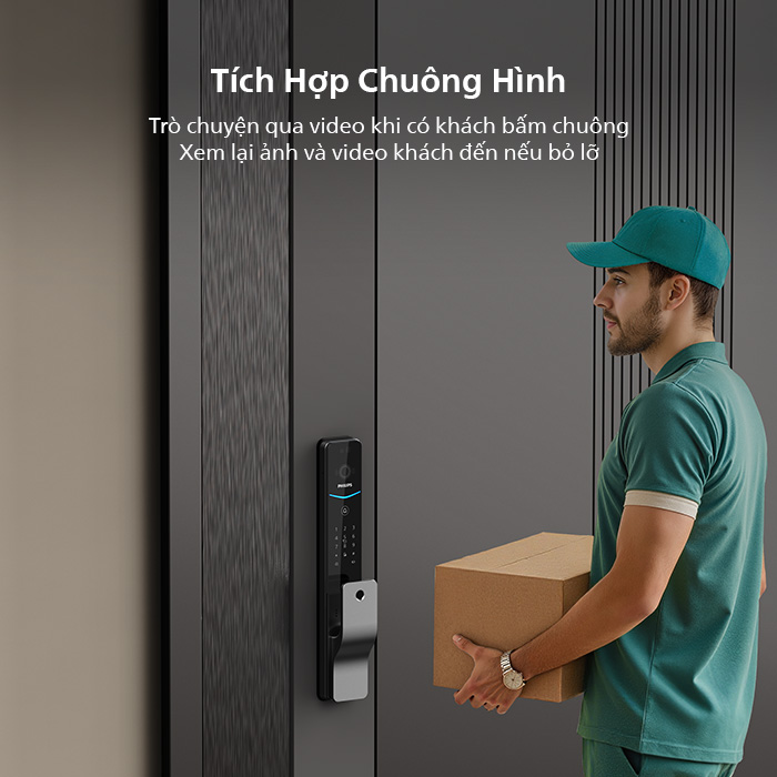 Khóa Cửa Vân Tay PHILIPS DDL702-FVP-7HWS