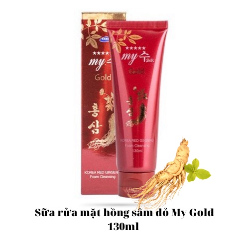 Sữa rửa mặt Hồng Sâm Hàn Quốc My Gold Korea Red Gingseng 130ml
