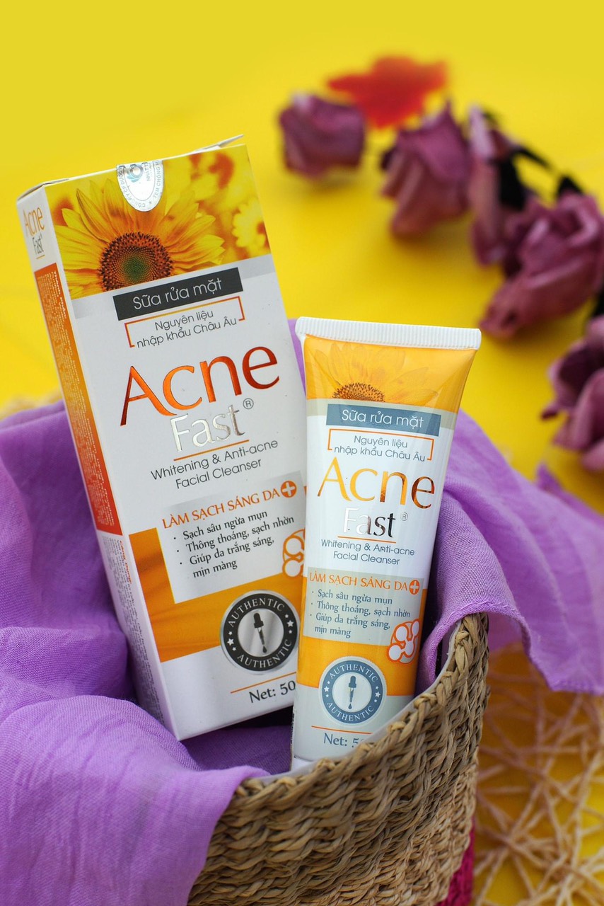 Sữa rửa mặt trị mụn Acne Fast- Vàng 50g