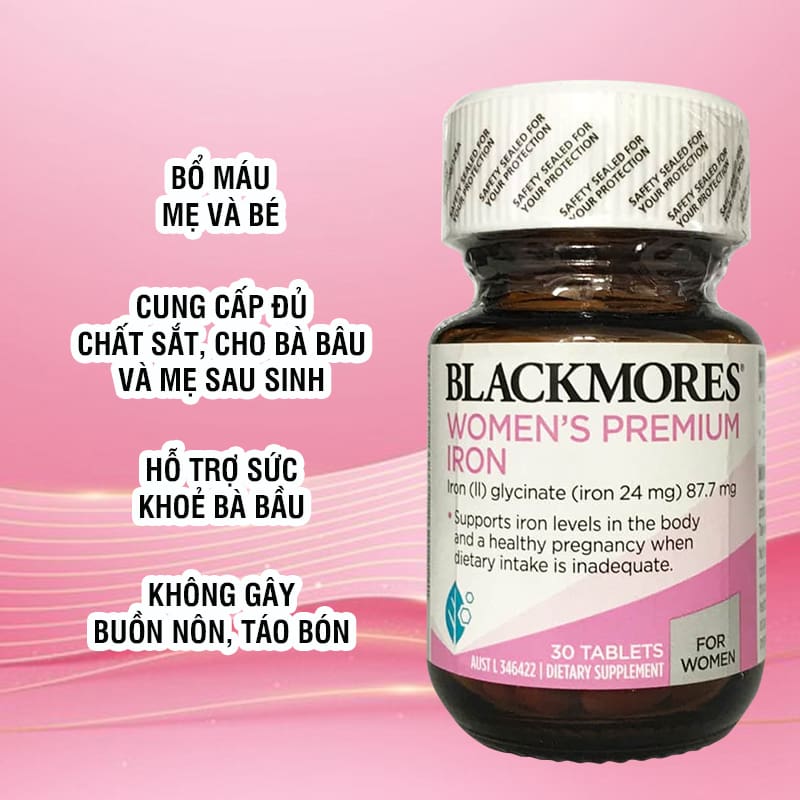 Sắt Cho Bà bầu Blackmores Pregnancy 30 Viên (Xách Tay Úc)