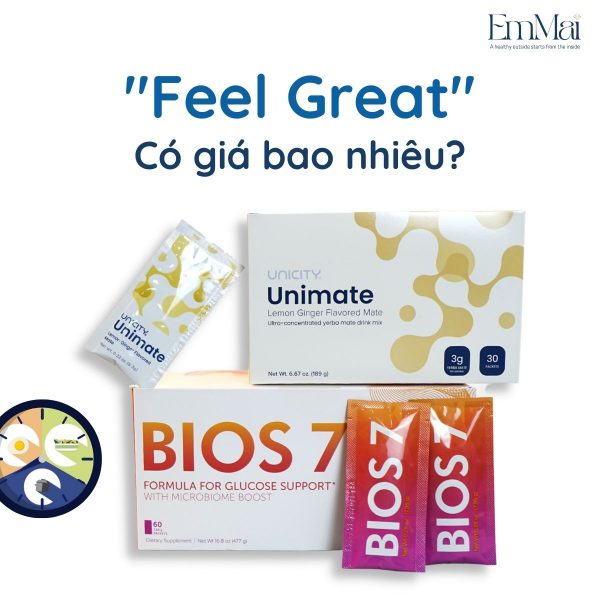 {FEEL GREAT} BIOS 7 VÀ UNIMATE CHANH GỪNG, BỘ ĐÔI SẢN PHẨM TĂNG TỐC ĐỐT MỠ, SỨC KHỎE TIÊU HÓA