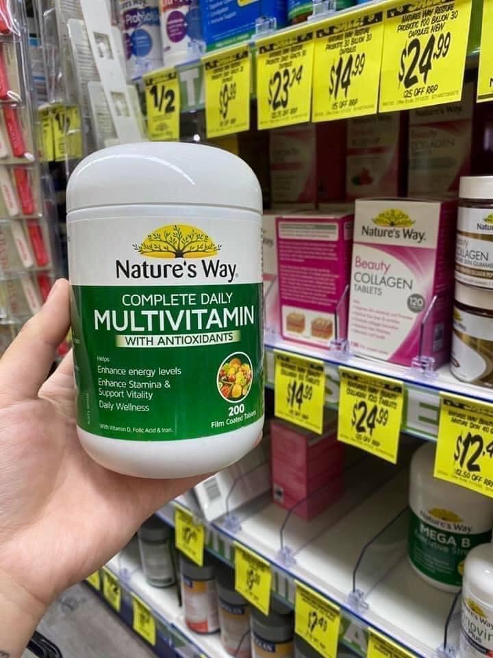 Viên Uống Vitamin Tổng Hợp Nature’s Way Complete Daily Multivitamin Úc 200 Viên