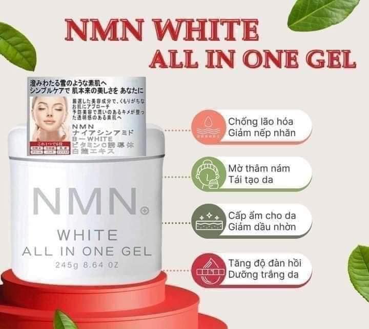 GEL DƯỠNG TRẮNG DA CHỐNG LÃO HÓA NMN WHITE ALL IN ONE GEL ( hàng xách tay)
