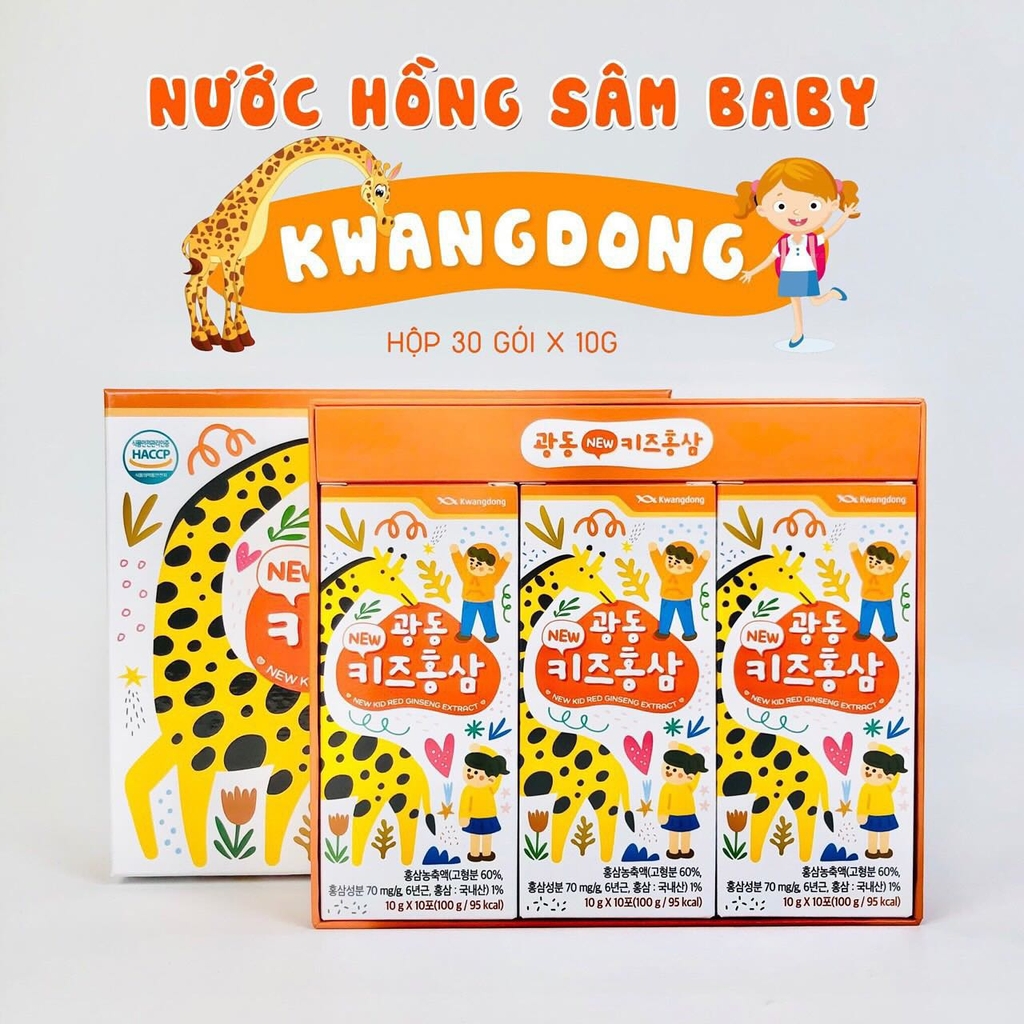 Hồng sâm hươu cao cổ Baby Kwangdong 30 gói ( vận chuyển máy bay- Air Cargo)