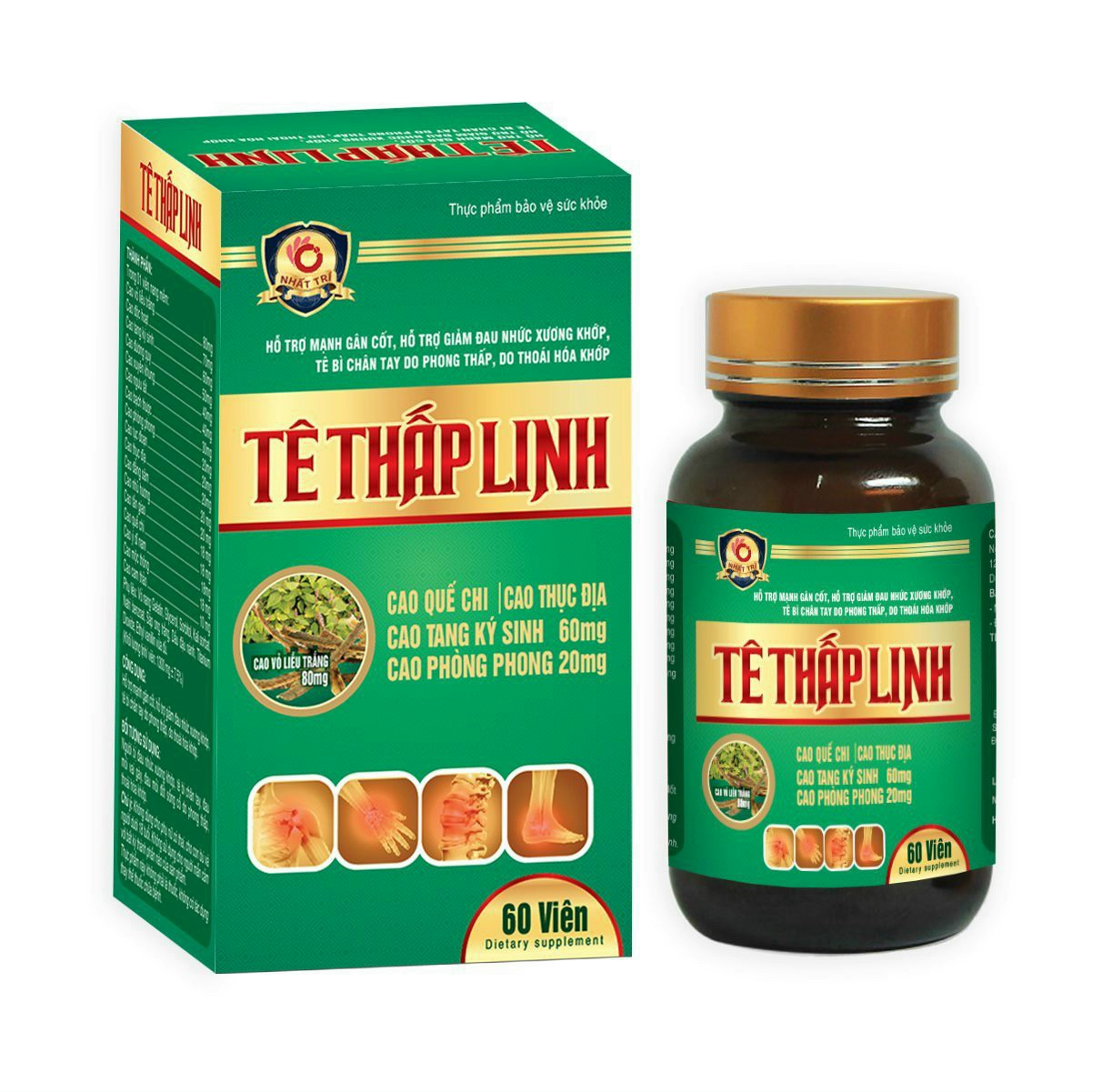 Tê thấp Linh lọ 60 viên hỗ trợ xương khớp