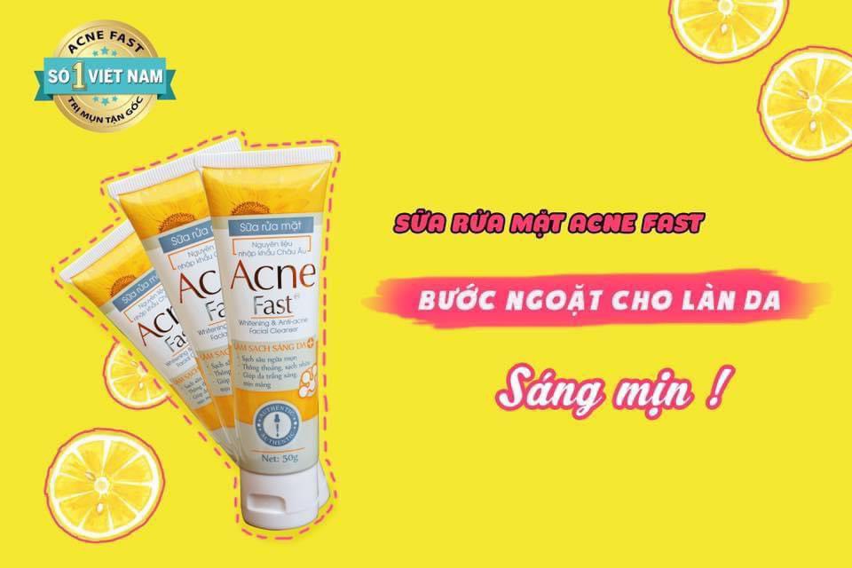 Sữa rửa mặt trị mụn Acne Fast- Vàng 50g
