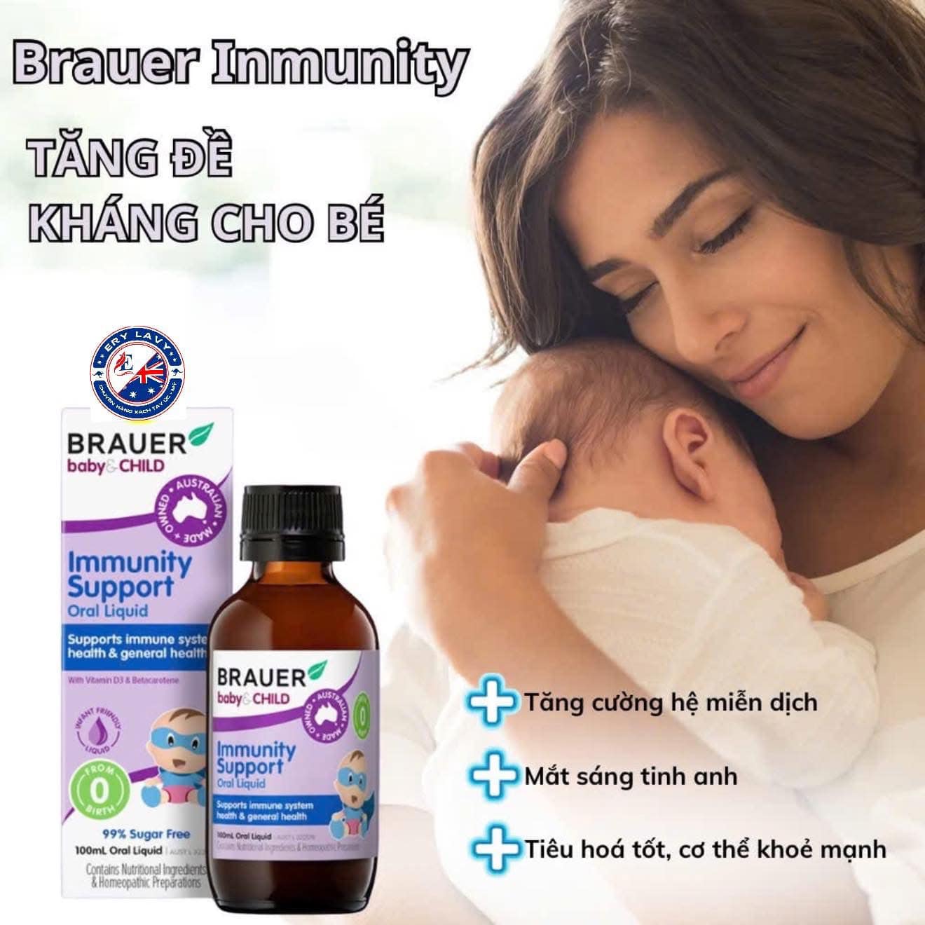 Tăng đề kháng trẻ sơ sinh Brauer baby & child immunity support 100ml