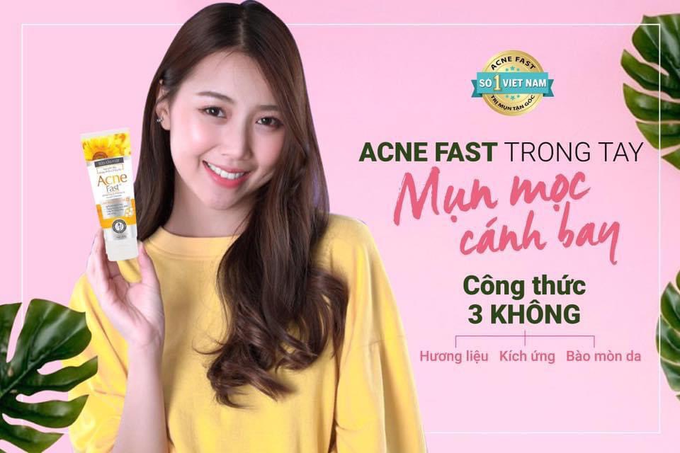 Sữa rửa mặt trị mụn Acne Fast- Vàng 50g