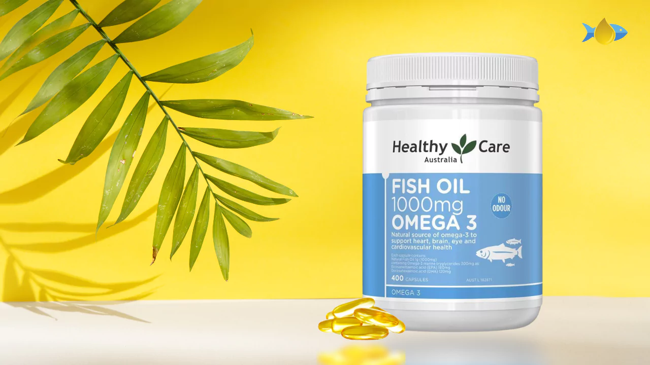 Dầu cá Omega 3 Healthy Care Fish Oil Omega-3 1000mg của Úc 400 viên