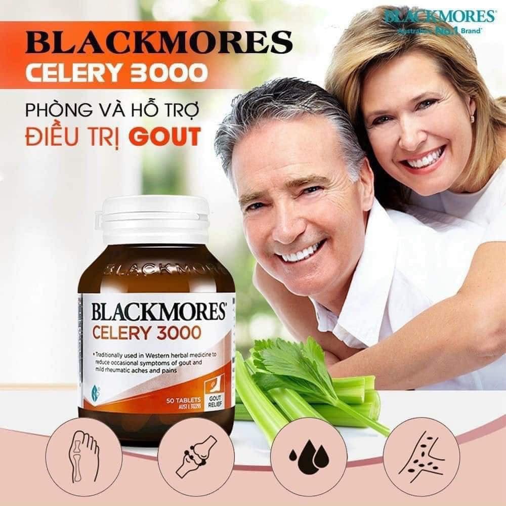BLACKMORES CELERY 3000MG - HỖ TRỢ ĐIỀU TRỊ GOUT, CHAI 50 VIÊN