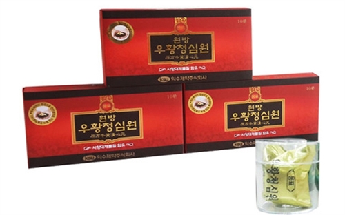 An cung ngưu hoàng hoàn IKSU Đỏ Hàn Quốc ( hàng mua trực tiếp hiệu thuốc Hàn)