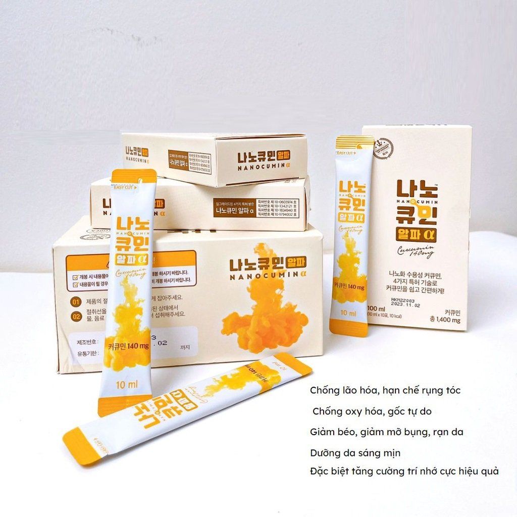 SET 10 GÓI Nghệ nano Curcumin nội địa Hàn Quốc - Nghệ Gon