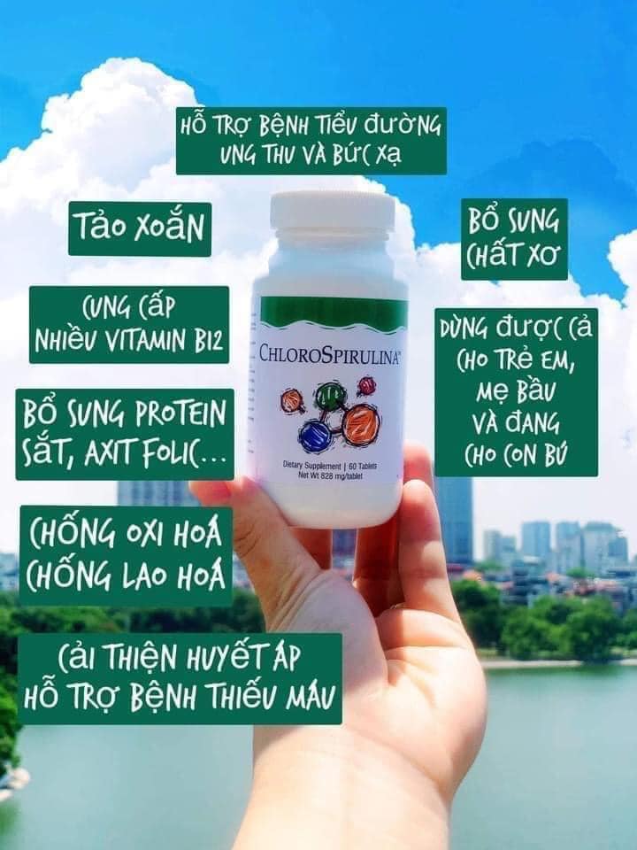 Tảo xoắn cô đặc Unicity CHLOROSPIRULINA (60v)- nguyên liệu cung cấp nguồn máu đồi dào