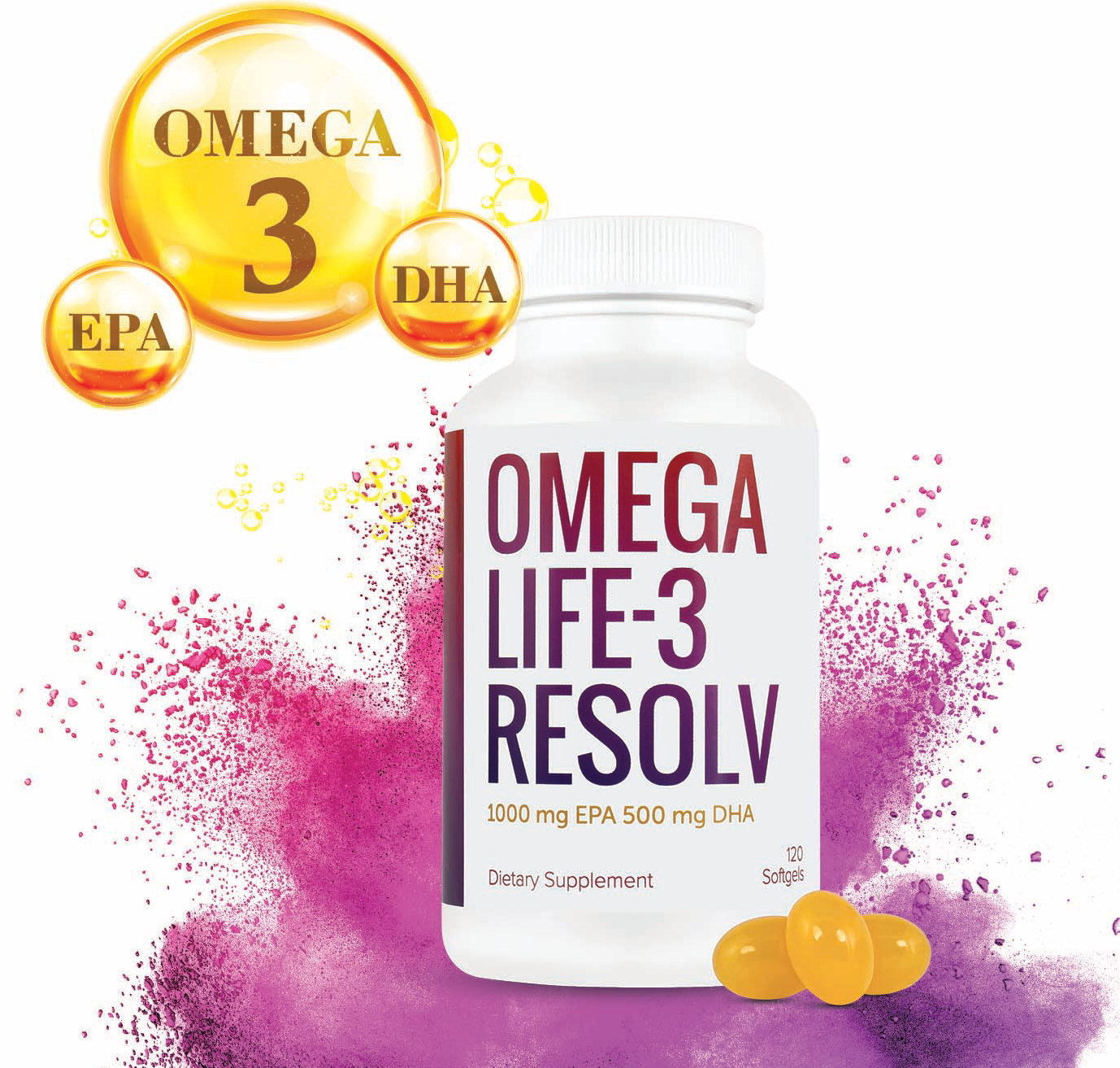 Omega Life-3 Resolve của Unicity Mỹ 120 viên thần dược sắc đẹp và bảo hộ