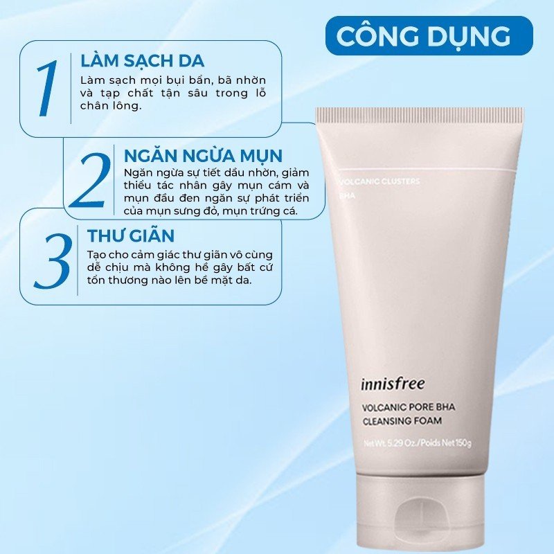 Sữa rửa mặt tro núi lửa Innisfree 150ml