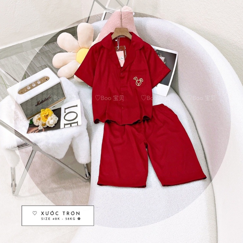 SP_45 Bộ đồ pijama BOLOBALA bộ ngủ pizama lửng chất lụa xước trơn mềm mịn đủ bảng màu