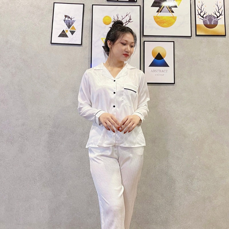 SP_31 Bộ đồ pijama BOLOBALA bộ ngủ pizama tay dài quần dài chất lụa xước loha cao cấp
