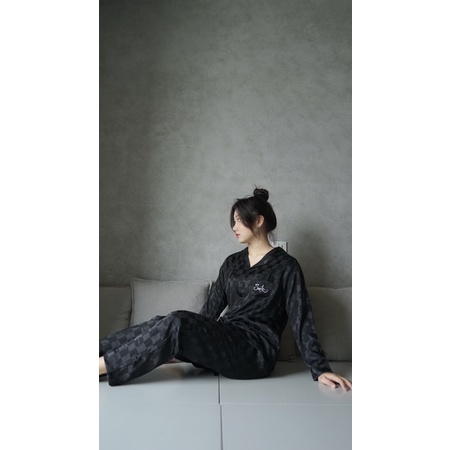 SP_37 Đồ bộ pijama BOLOBALA mặc nhà tay dài quần dài chất lụa xước đủ màu