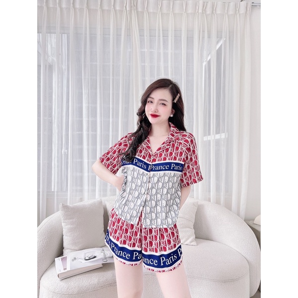 SP_29 Đồ bộ pijama BOLOBALA đùi croptop lụa xước mẫu mới, hàng đẹp cao cấp