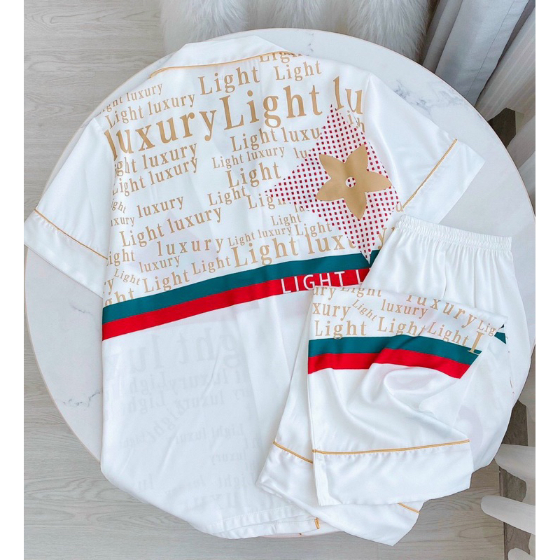 QC_04 Đồ bộ pijama BOLOBALA tay ngắn quần dài hoạ tiết chữ có 2 màu, hàng QCCC form và chất đẹp, kín đáo